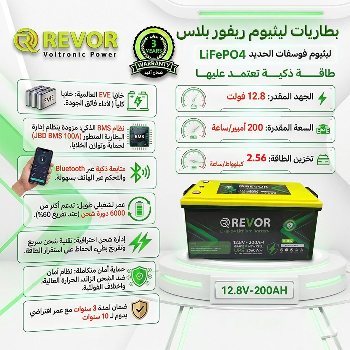 بطاريات ريفور ليثيوم وكاله 100%